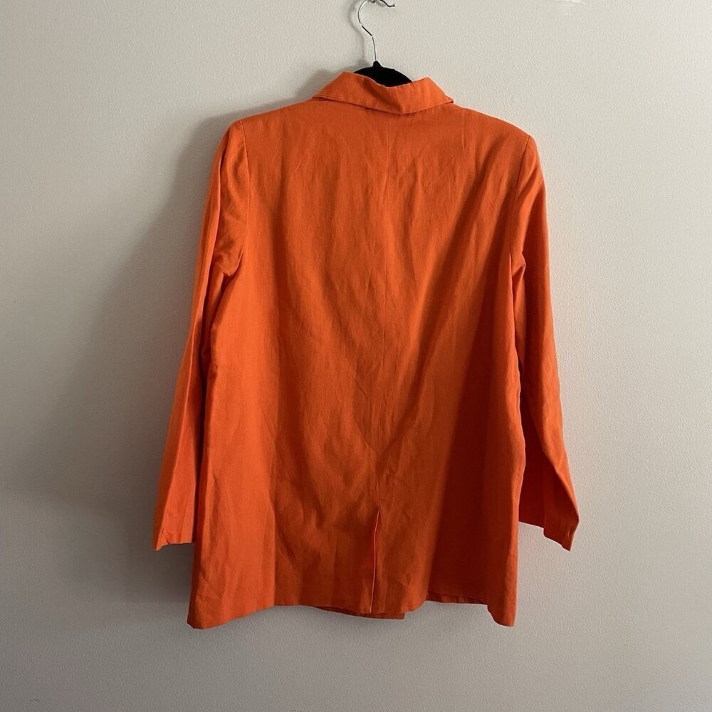 Cleobella Women S Tigerlily Orange Linen Cotton Oversized Prescott Jacket NWT - Picture 12 of 13